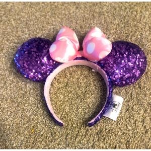 Disney Pink Purple Sequin Minnie Ears